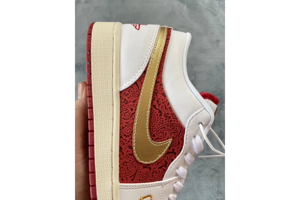 Reps StockX Shoes Air Jordan 1 Low SE“Spades” Gold DJ5185-100??