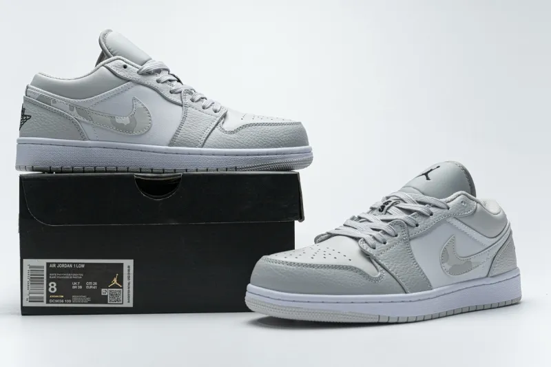 Reps StockX Shoes Air Jordan 1 Low White Camo DC9036-100??