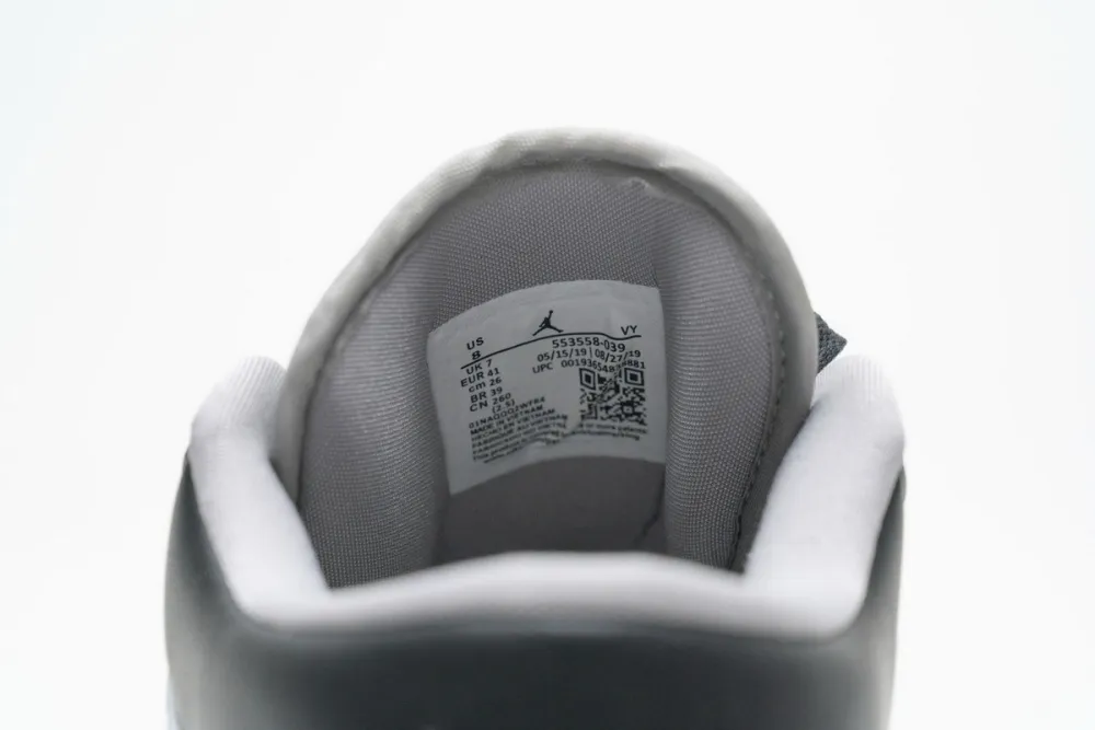 Reps StockX Shoes Air Jordan 1 Low Light Smoke Grey 553558-039 ??