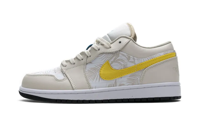 Reps StockX Shoes Air Jordan 1 Low Palm Tree Yellow CK3022-107??