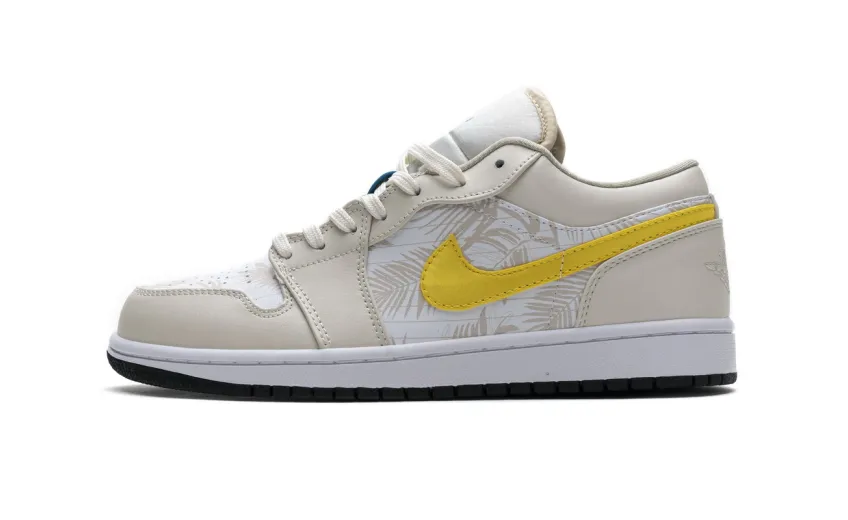 Reps StockX Shoes Air Jordan 1 Low Palm Tree Yellow CK3022-107??