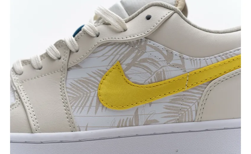 Reps StockX Shoes Air Jordan 1 Low Palm Tree Yellow CK3022-107??