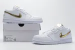 Reps StockX Shoes Air Jordan 1 Low White Metallic Gold CZ4776-100??