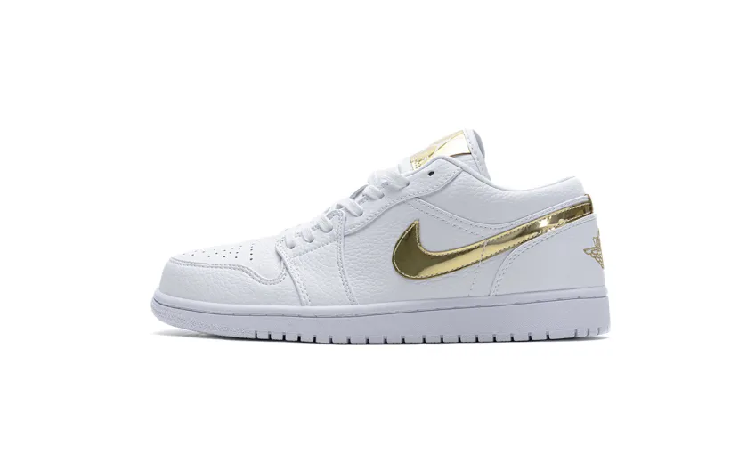  Air Jordan 1 Low White Metallic Gold CZ4776-100