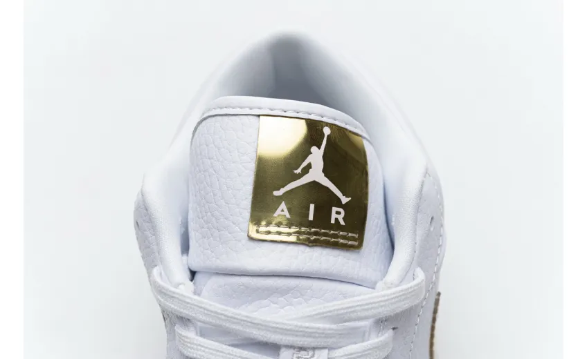 Reps StockX Shoes Air Jordan 1 Low White Metallic Gold CZ4776-100??