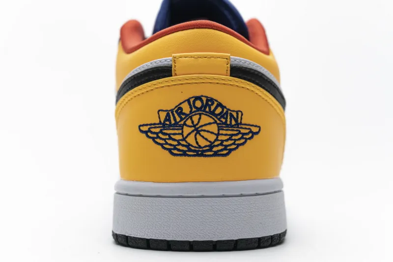 Reps StockX Shoes Air Jordan 1 Low Blue Yellow Orange 553558-123??