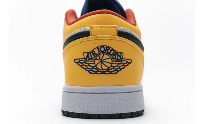 Reps StockX Shoes Air Jordan 1 Low Blue Yellow Orange 553558-123??