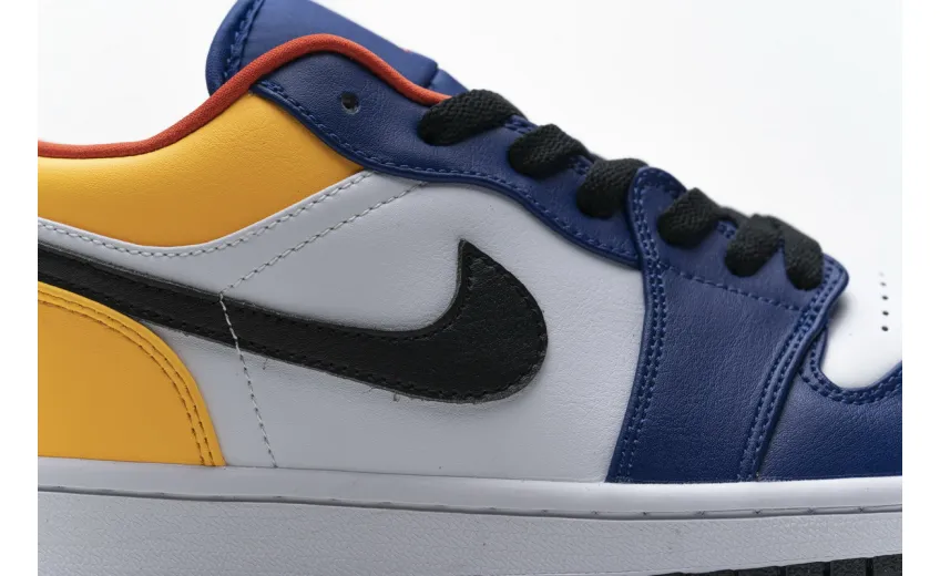 Reps StockX Shoes Air Jordan 1 Low Blue Yellow Orange 553558-123??