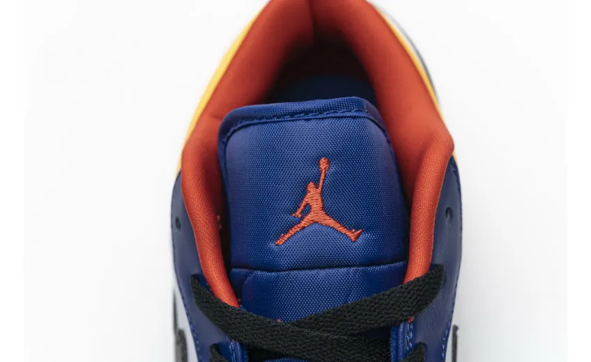 Reps StockX Shoes Air Jordan 1 Low Blue Yellow Orange 553558-123??