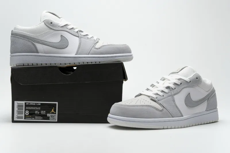 Reps StockX Shoes Air Jordan 1 Low “Paris” Gray CV3043-100??