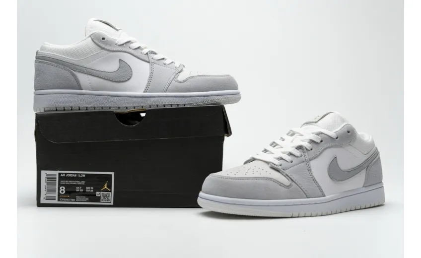 Reps StockX Shoes Air Jordan 1 Low “Paris” Gray CV3043-100??