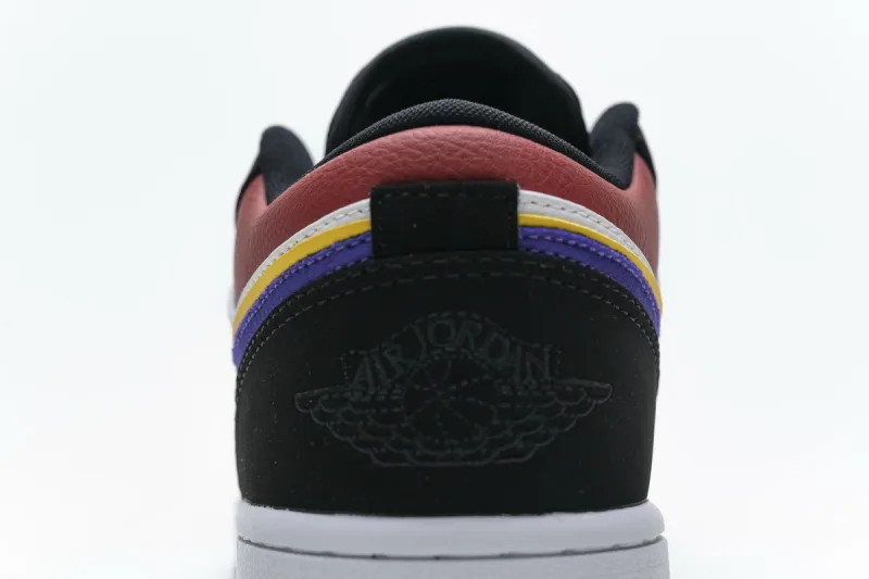 Reps StockX Shoes Air Jordan 1 Low Lakers Top 3 Black Purple Blue CJ9216-051??