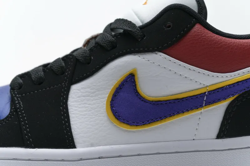 Reps StockX Shoes Air Jordan 1 Low Lakers Top 3 Black Purple Blue CJ9216-051??