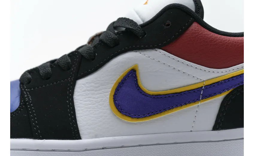 Reps StockX Shoes Air Jordan 1 Low Lakers Top 3 Black Purple Blue CJ9216-051??