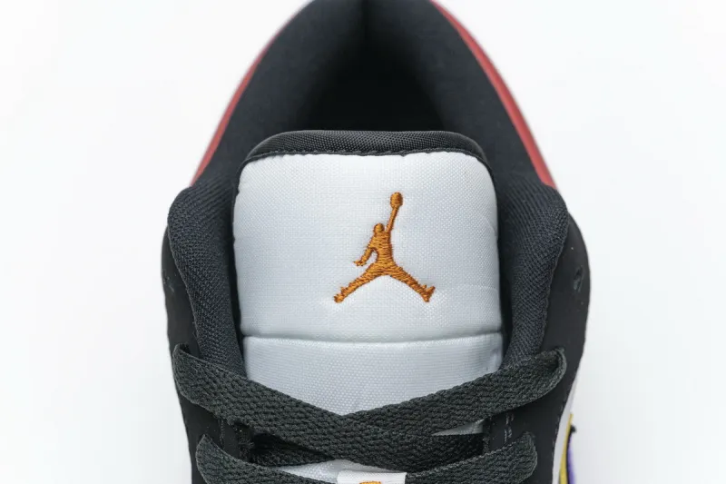 Reps StockX Shoes Air Jordan 1 Low Lakers Top 3 Black Purple Blue CJ9216-051??
