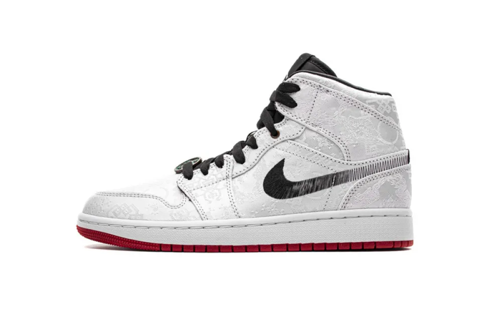 Reps StockX Shoes Edison Chen x Air Jordan 1 Mid SE “Fearless” White CU2804-100??
