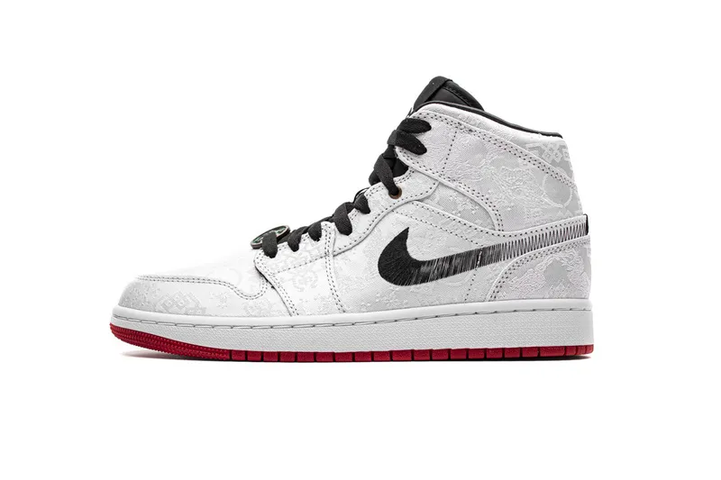 Reps StockX Shoes Edison Chen x Air Jordan 1 Mid SE “Fearless” White CU2804-100??