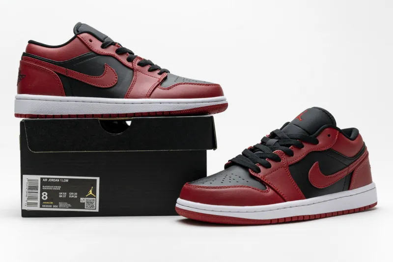 Reps StockX Shoes Air Jordan 1 Low Varsity Red 553558-606 ??
