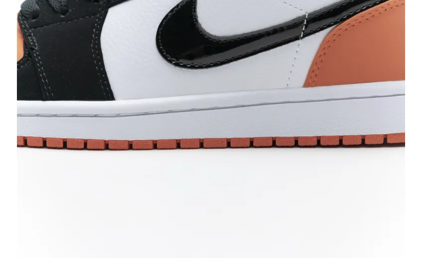 Reps StockX Shoes Air Jordan 1 Low Shattered Backboard Black Orange 553558-128??