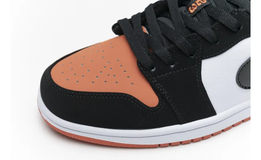 Reps StockX Shoes Air Jordan 1 Low Shattered Backboard Black Orange 553558-128??