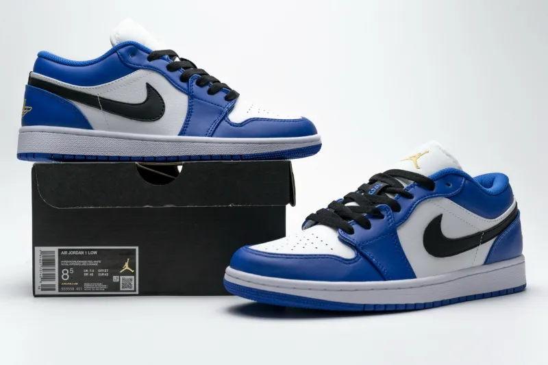Reps StockX Shoes Air Jordan 1 Low “Hyper Royal” White Blue 553558-401??