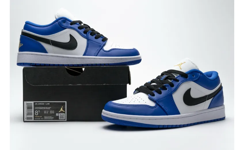 Reps StockX Shoes Air Jordan 1 Low “Hyper Royal” White Blue 553558-401??