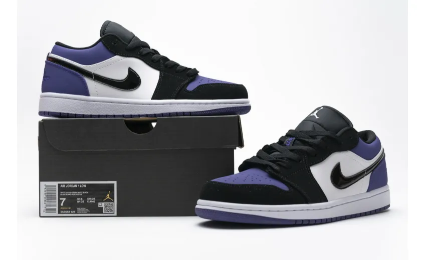 Reps StockX Shoes Air Jordan 1 Low Court Purple 553558-125??