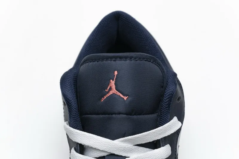 Reps StockX Shoes Air Jordan 1 Low Obsidian Ember Glow 553558-481??
