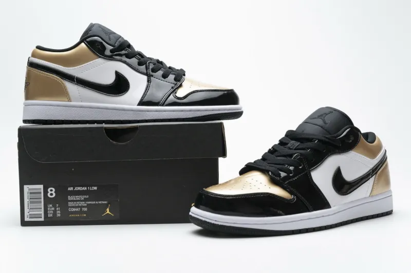Reps StockX Shoes Air Jordan 1 Low Gold Toe CQ9447-700??