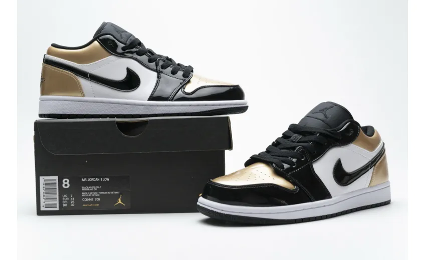 Reps StockX Shoes Air Jordan 1 Low Gold Toe CQ9447-700??