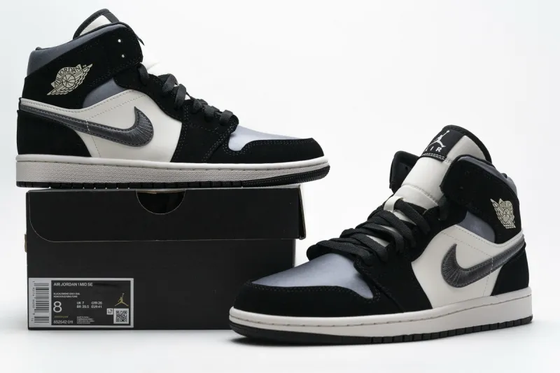 Reps StockX Shoes Air Jordan 1 Mid Satin Grey 852542-011??