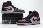 Reps StockX Shoes Air Jordan 1 Mid Bred Toe Black Red 554724-066??