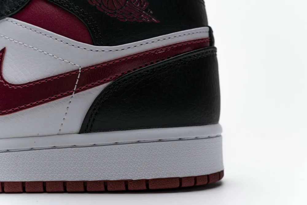 Reps StockX Shoes Air Jordan 1 Mid Bred Toe Black Red 554724-066??