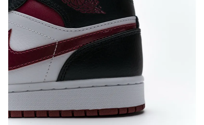 Reps StockX Shoes Air Jordan 1 Mid Bred Toe Black Red 554724-066??