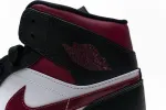 Reps StockX Shoes Air Jordan 1 Mid Bred Toe Black Red 554724-066??