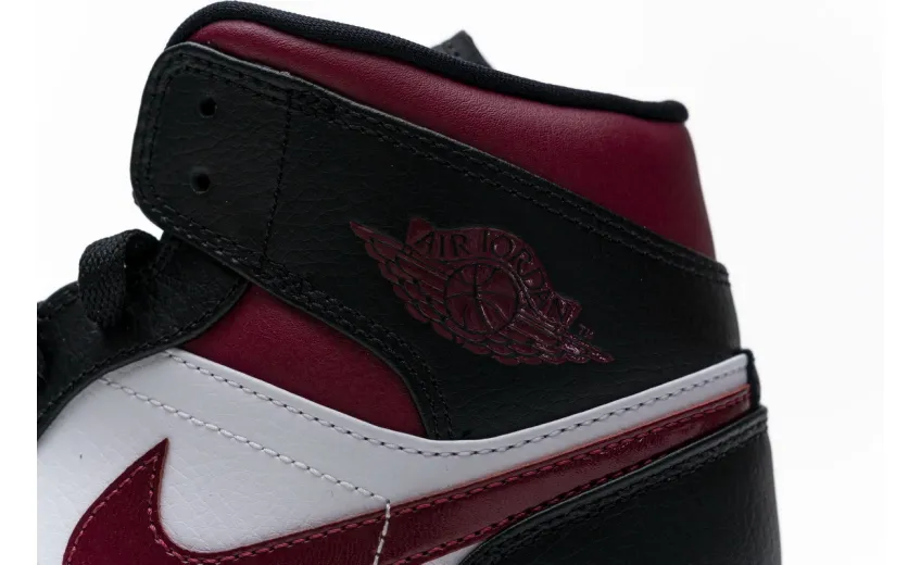 Reps StockX Shoes Air Jordan 1 Mid Bred Toe Black Red 554724-066??