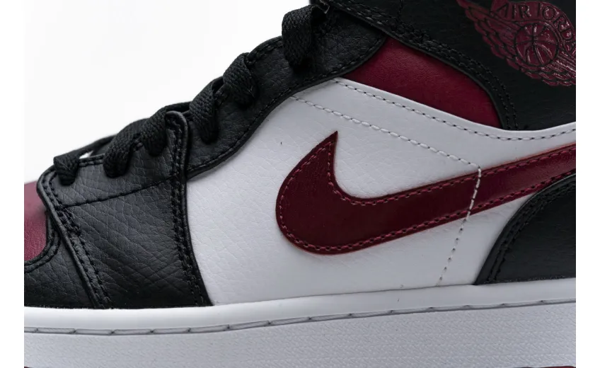Reps StockX Shoes Air Jordan 1 Mid Bred Toe Black Red 554724-066??