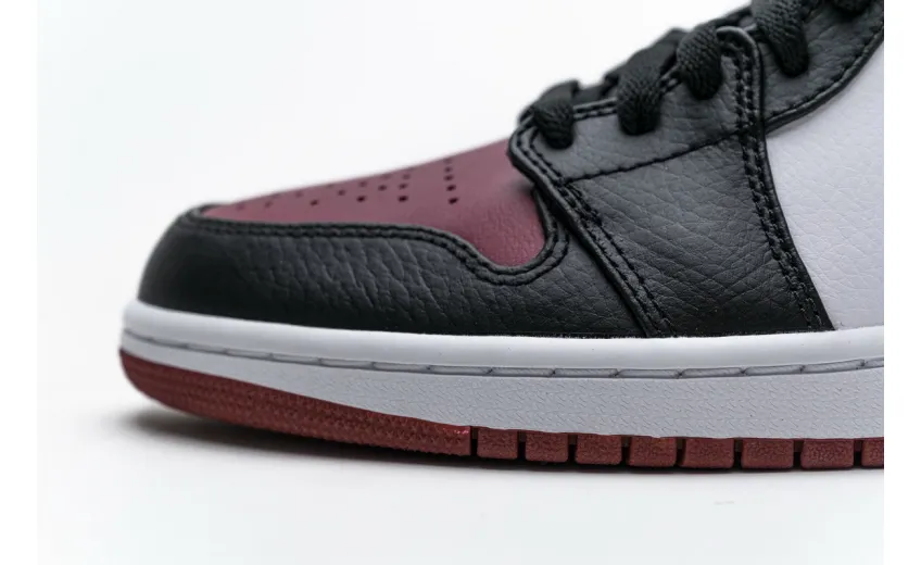 Reps StockX Shoes Air Jordan 1 Mid Bred Toe Black Red 554724-066??