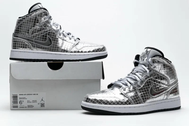 Reps StockX Shoes Air Jordan 1 Mid SE “Disco Ball” CU9304-001??