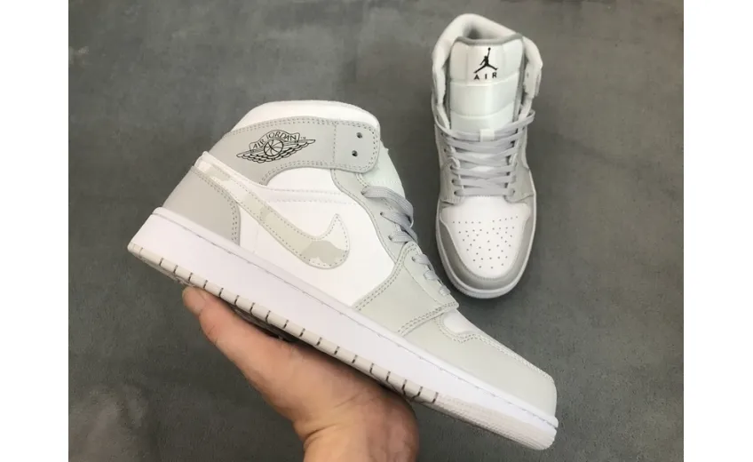 Reps StockX Shoes Air Jordan 1 Mid "White Camo" DC9035-100??