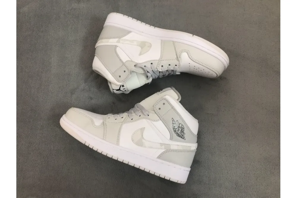 Reps StockX Shoes Air Jordan 1 Mid "White Camo" DC9035-100??