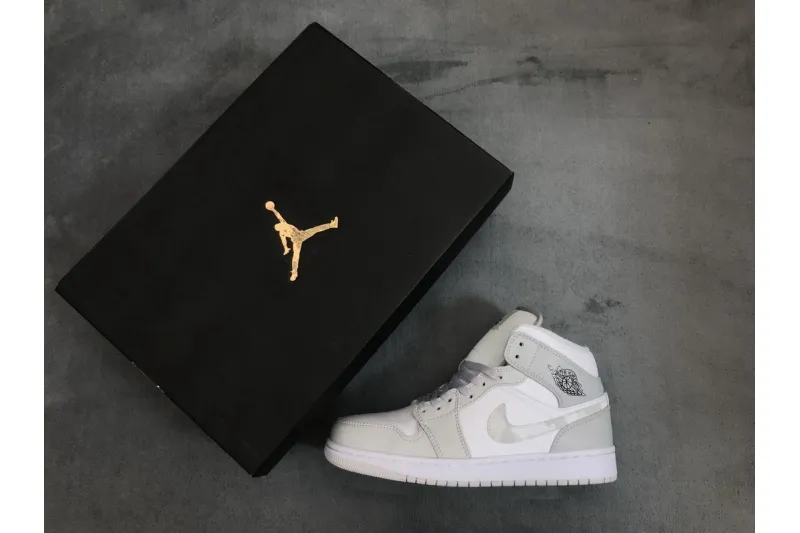 Reps StockX Shoes Air Jordan 1 Mid "White Camo" DC9035-100??