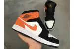 Reps StockX Shoes Air Jordan 1 Mid Shattered Backboard Orange Black 554724-058??