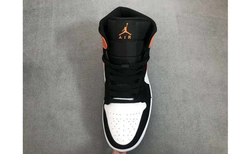 Reps StockX Shoes Air Jordan 1 Mid Shattered Backboard Orange Black 554724-058??