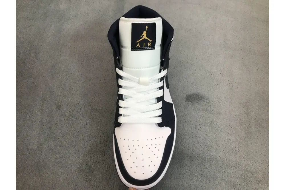 Reps StockX Shoes Air Jordan 1 Mid Obsidian 554724-174??