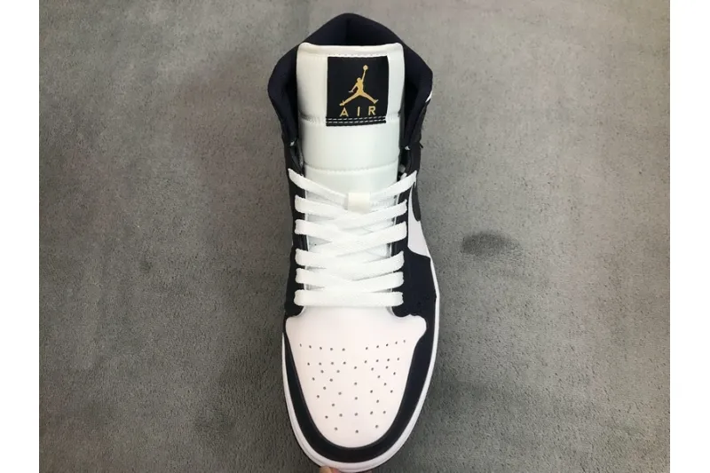 Reps StockX Shoes Air Jordan 1 Mid Obsidian 554724-174??