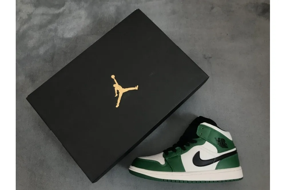Reps StockX Shoes Air Jordan 1 Mid Pine Green 852542-301??