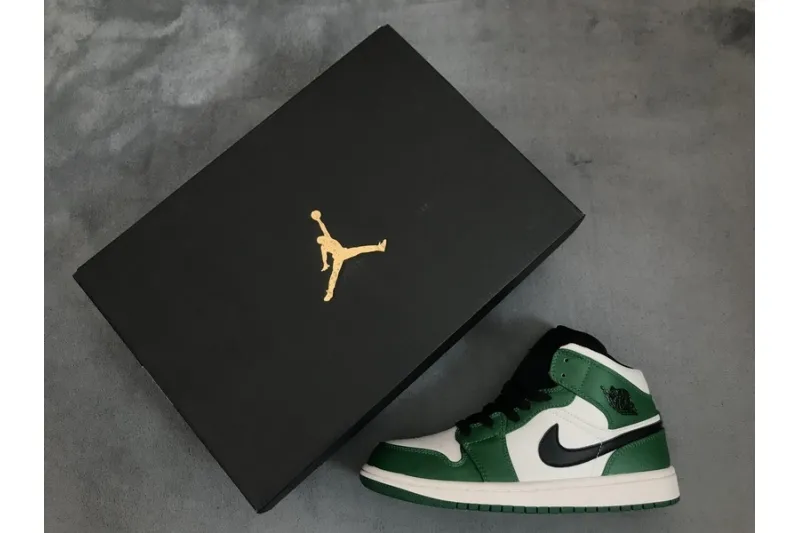 Reps StockX Shoes Air Jordan 1 Mid Pine Green 852542-301??