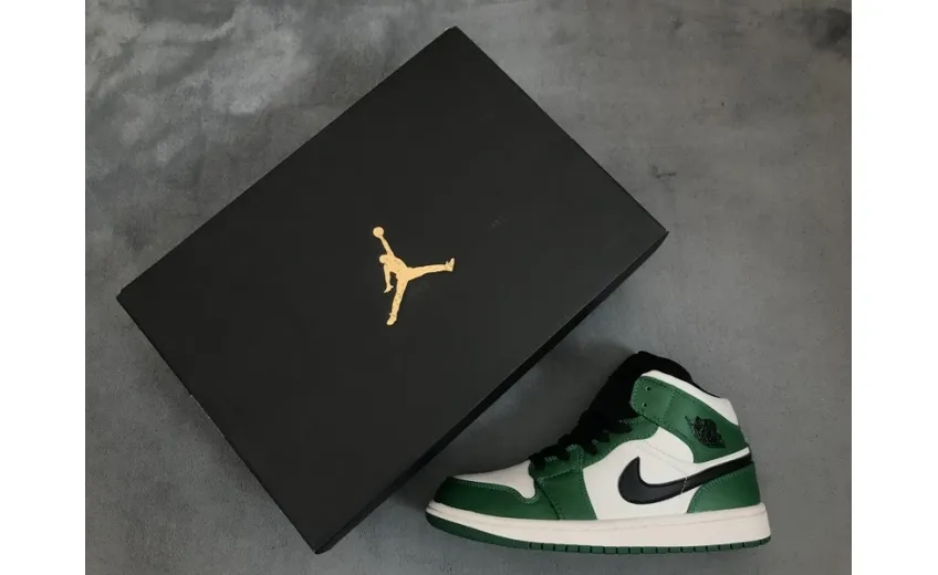 Reps StockX Shoes Air Jordan 1 Mid Pine Green 852542-301??