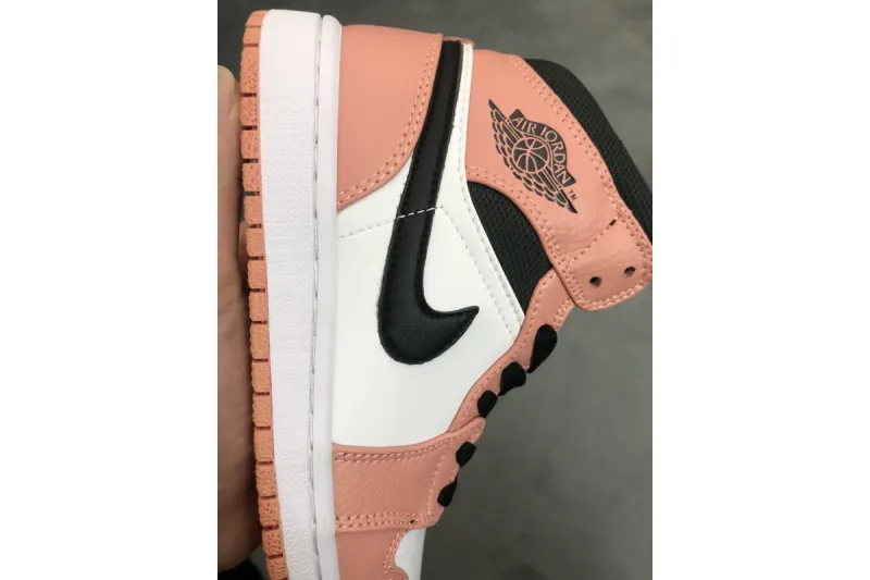 Reps StockX Shoes Air Jordan 1 Mid Pink Quartz 555112-603??